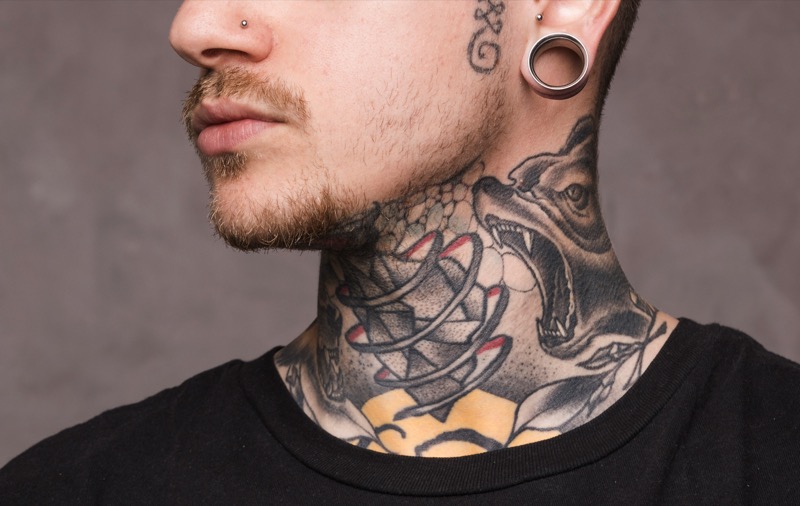 Neck tattoos for men ideas
