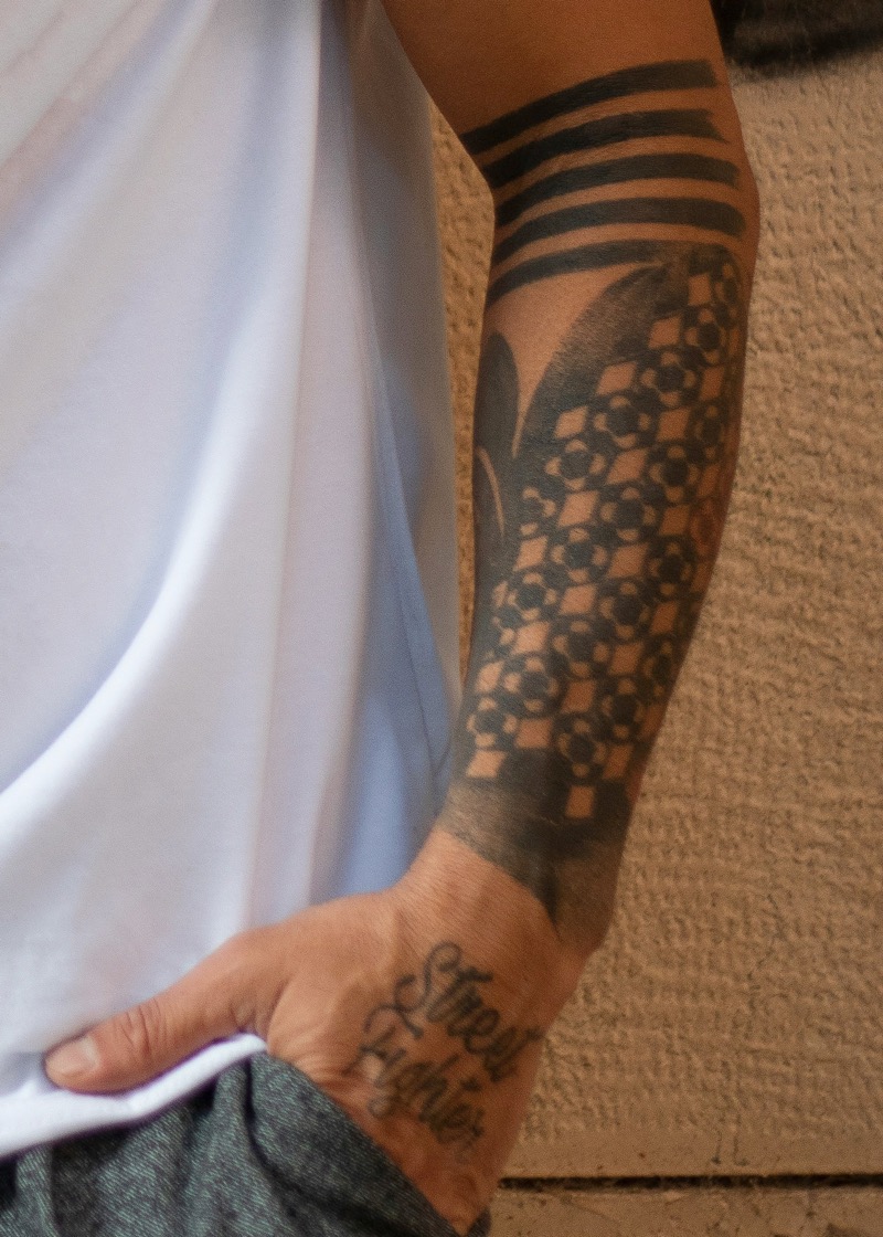 Blackwork forearm tattoo
