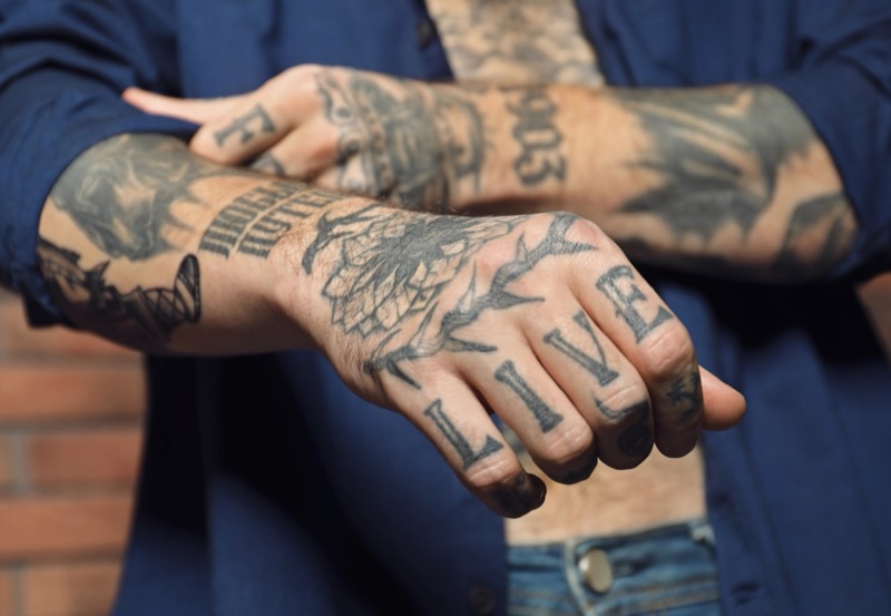 Hand arm tattoos
