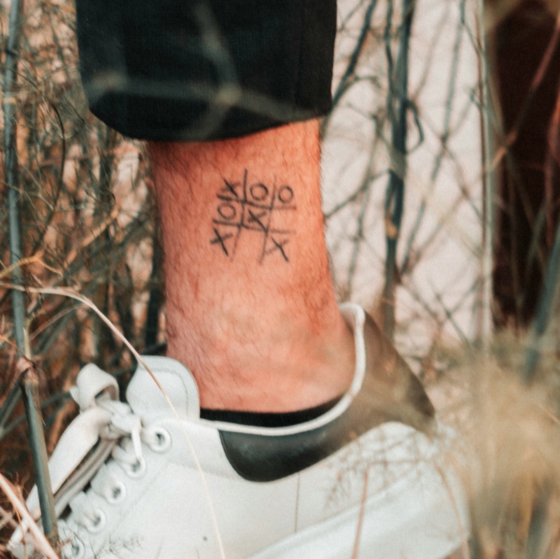 small ankle tattoo men