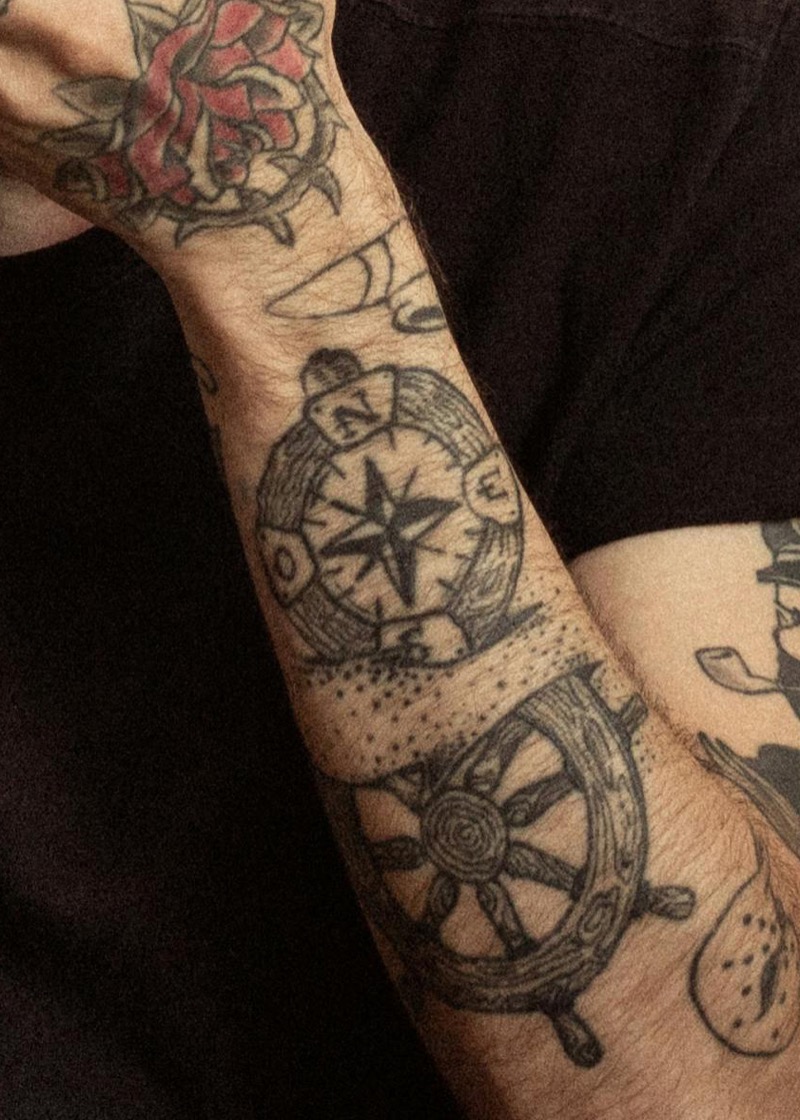 Traditional forearm tattoo