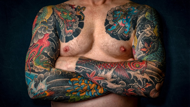 Irezumi shoulder tattoos
